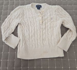 Polo by Ralph Lauren Kids Cream Cable Knit Sweater